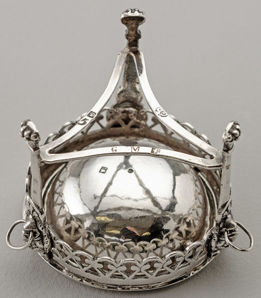 Italian Antique Silver Salt Cellar - Kingdom of Naples (Napoli) -  2 Different Parthenope Warranty Marks